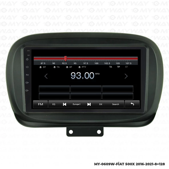 Araç Multimedya Fiat 500X Android 12 Carplay 4Gb Ram + 64Gb Hdd Navigasyon Ekran MYW - Resim 4