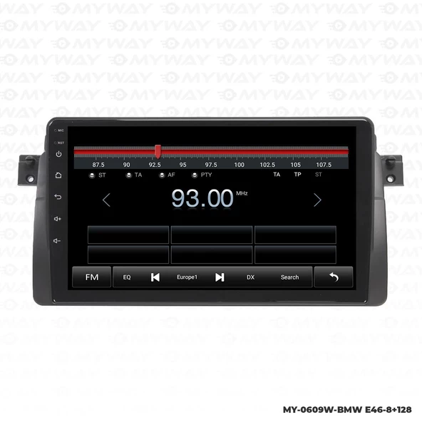 Araç Multimedya Bmw E46 Android 12 Carplay 4Gb Ram + 64Gb Hdd Navigasyon Ekran MYW - Resim 4