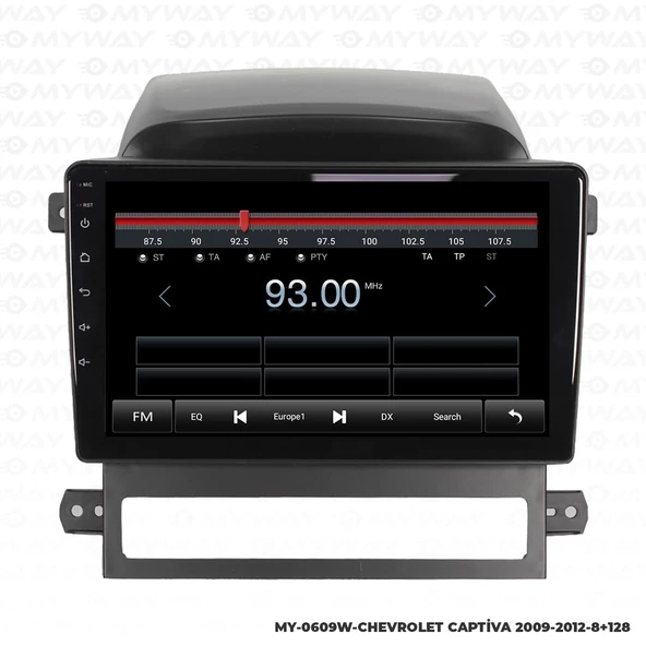 Araç Multimedya Chevrolet Captiva Android 12 Carplay 4Gb Ram + 64Gb Hdd 2009-2012 Navigasyon Ekran MYW - Resim 4