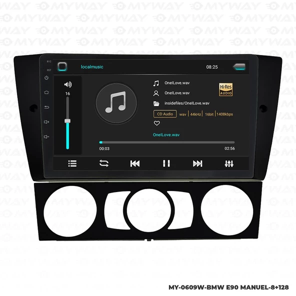 Araç Multimedya Bmw E90 Android 12 Carplay 4Gb Ram + 64Gb Hdd Manuel Navigasyon Ekran MYW - 2