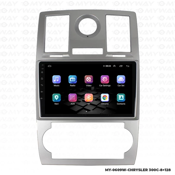 Araç Multimedya Chrysler 300C Android 12 Carplay 4Gb Ram + 64Gb Hdd Navigasyon Ekran MYW - 7