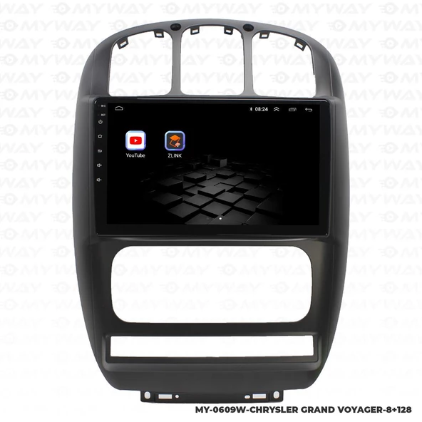 Araç Multimedya Chrysler Grand Voyager Android 12 Carplay 4Gb Ram + 64Gb Hdd Navigasyon Ekran MYW - Resim 5