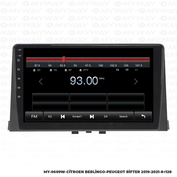 Araç Multimedya Citroen Berlingo Android 12 Carplay 4Gb Ram + 64Gb Hdd 2019-2021 Navigasyon Ekran MYW - 4