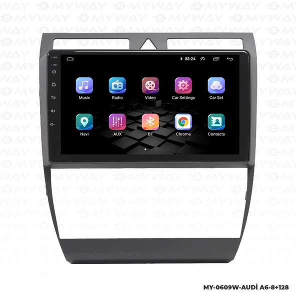 Araç Multimedya Audi A6 Android 12 Carplay 4Gb Ram + 64Gb Hdd Navigasyon Ekran MYW - 7
