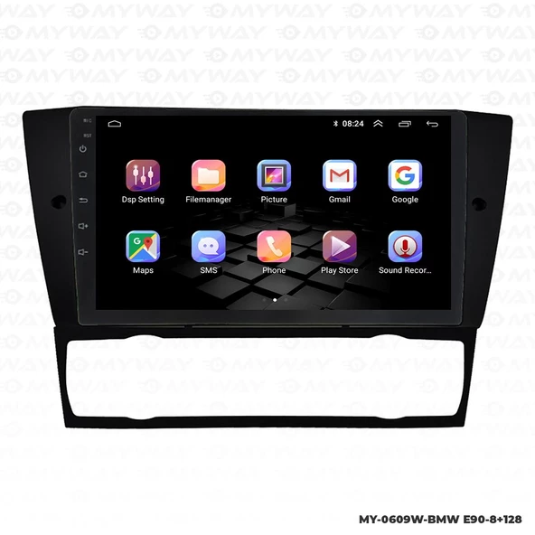 Araç Multimedya Bmw E90 Android 12 Carplay 4Gb Ram + 64Gb Hdd Dijital Navigasyon Ekran MYW - Resim 6