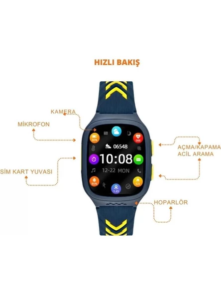 Slazenger Akıllı Çocuk Takip Saati – Görüntülü Görüşme Gps Lacivert Sl.09.2158.5.11 - 3