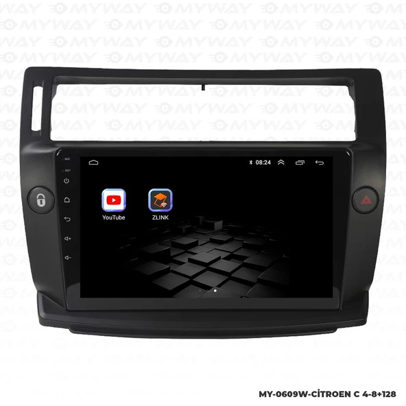 Araç Multimedya Citroen C4 Android 12 Carplay 4Gb Ram + 64Gb Hdd Navigasyon Ekran MYW - Resim 5