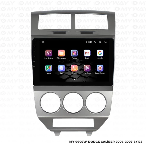Araç Multimedya Dodge Caliber Android 12 Carplay 4Gb Ram + 64Gb Hdd Navigasyon Ekran MYW - 6