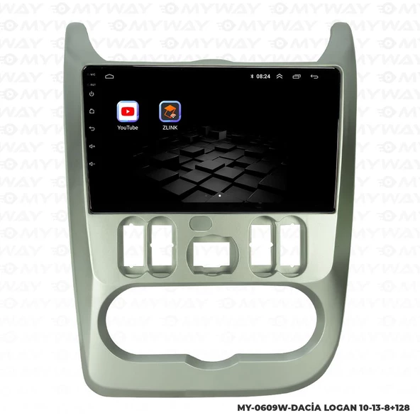 Araç Multimedya Dacia Logan Android 12 Carplay 4Gb Ram + 64Gb Hdd Navigasyon Ekran MYW - Resim 5