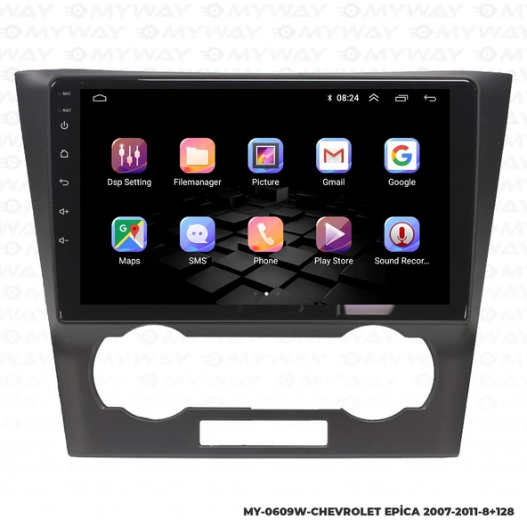 Araç Multimedya Chevrolet Epica Android 12 Carplay 4Gb Ram + 64Gb Hdd Navigasyon Ekran MYW - Resim 6