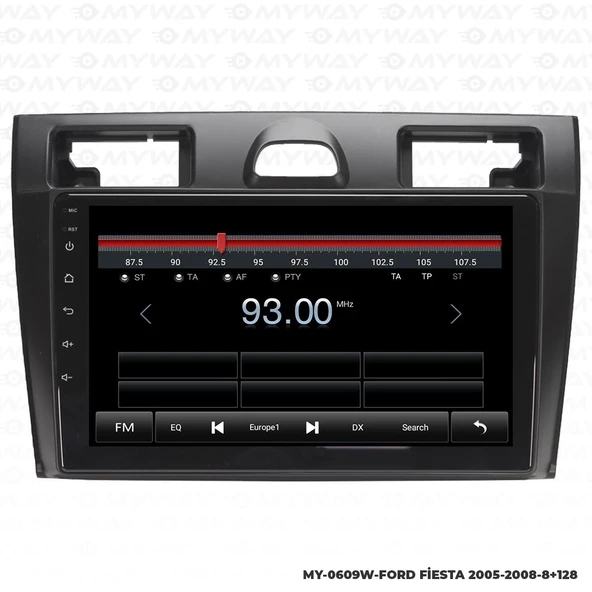 Araç Multimedya Ford Fiesta Android 12 Carplay 4Gb Ram + 64Gb Hdd 2005-2008 Navigasyon Ekran MYW - Resim 4