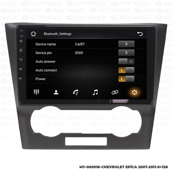 Araç Multimedya Chevrolet Epica Android 12 Carplay 4Gb Ram + 64Gb Hdd Navigasyon Ekran MYW - Resim 3