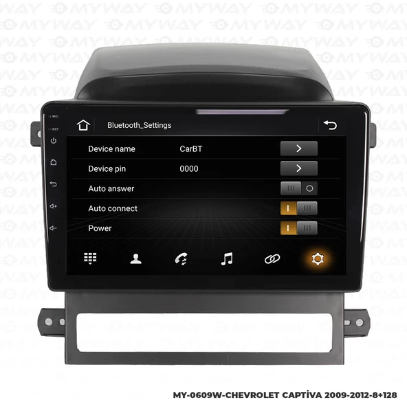 Araç Multimedya Chevrolet Captiva Android 12 Carplay 4Gb Ram + 64Gb Hdd 2009-2012 Navigasyon Ekran MYW - Resim 3