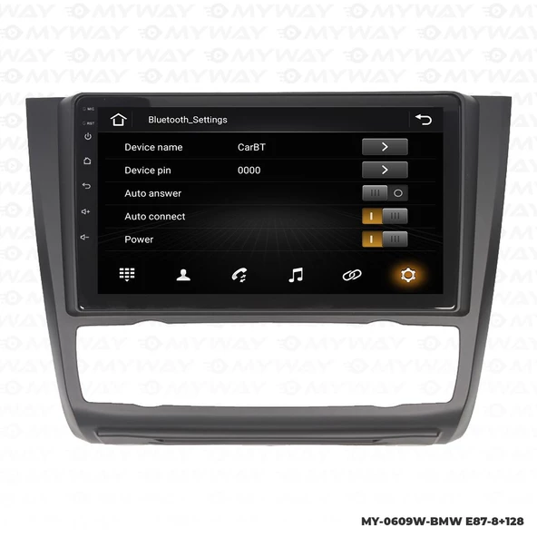 Araç Multimedya Bmw E87 Android 12 Carplay 4Gb Ram + 64Gb Hdd Navigasyon Ekran MYW - Resim 3