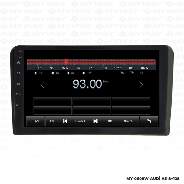 Araç Multimedya Audi A3 Ser. S Unı - Ty / 4 Gb Ram 64 Gb Hdd / 9 Inch Ekr. Carplay And. 12 Double Teyp - Navigasyon Cihazı MYW - Resim 4