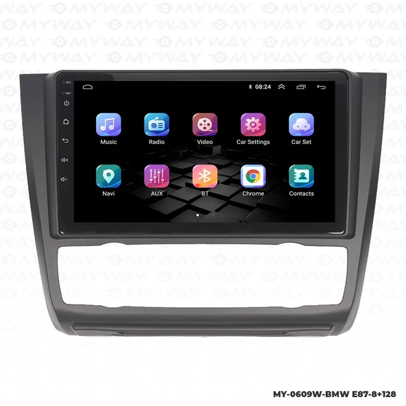 Araç Multimedya Bmw E87 Android 12 Carplay 4Gb Ram + 64Gb Hdd Navigasyon Ekran MYW - Resim 7