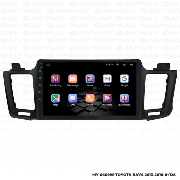 Araç Multimedya Toyota Rav4 Android 12 Carplay 4Gb Ram + 64Gb Hdd 2013-2018 Navigasyon Ekran MYW - Resim 6