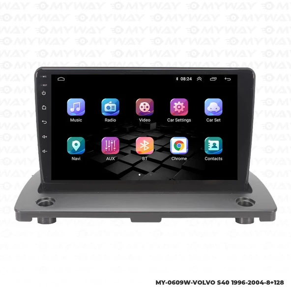 Araç Multimedya Volvo S40 Android 12 Carplay 4Gb Ram + 64Gb Hdd Navigasyon Ekran MYW - Resim 7