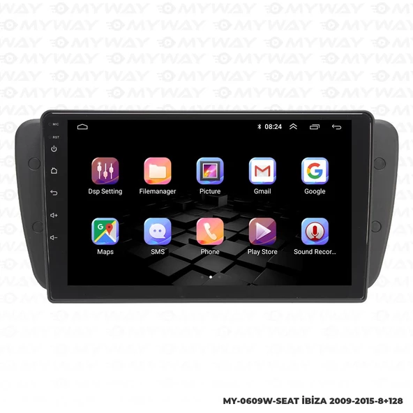 Araç Multimedya Seat İbiza Android 12 Carplay 4Gb Ram + 64Gb Hdd 2009-2015 Navigasyon Ekran MYW - Resim 6