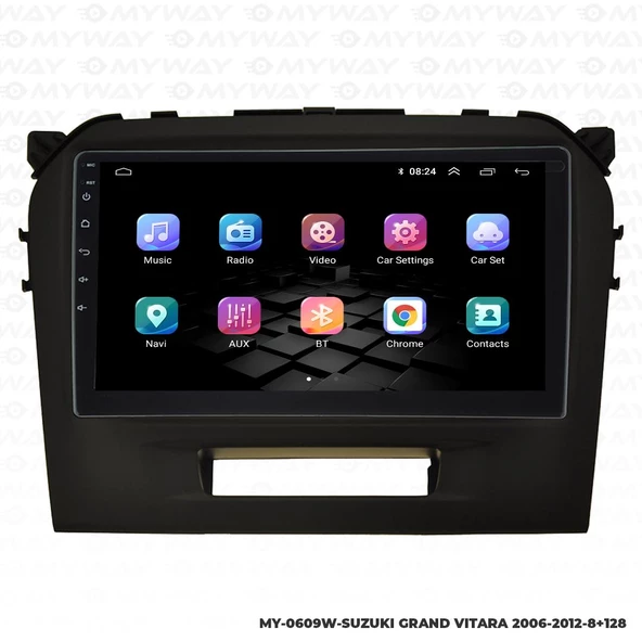 Araç Multimedya Suzuki Grand Vitara Android 12 Carplay 4Gb Ram + 64Gb Hdd 2006-2012 Navigasyon Ekran MYW - Resim 7