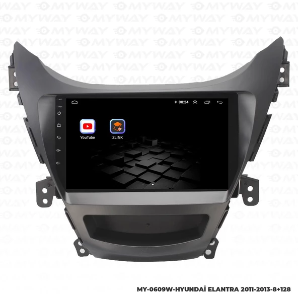 Araç Multimedya Hyundai Elantra Android 12 Carplay 4Gb Ram + 64Gb Hdd 2011-2013 Navigasyon Ekran MYW - Resim 5