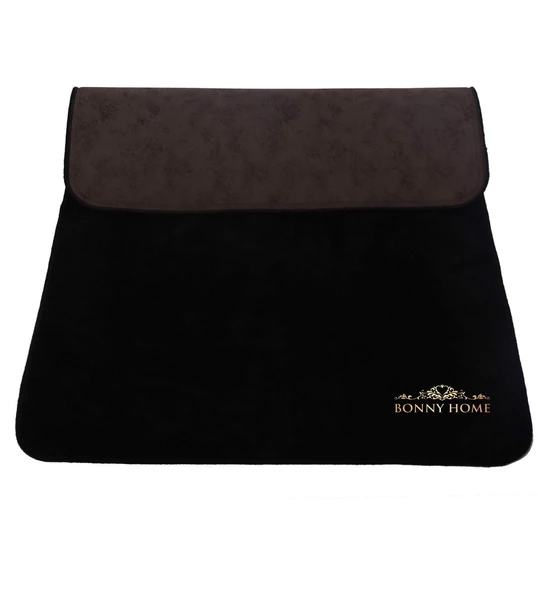 Bonny Home Unicolor Düz Siyah 3lü Banyo Paspası Halısı Seti Kaymaz Klozet Takımı - 2