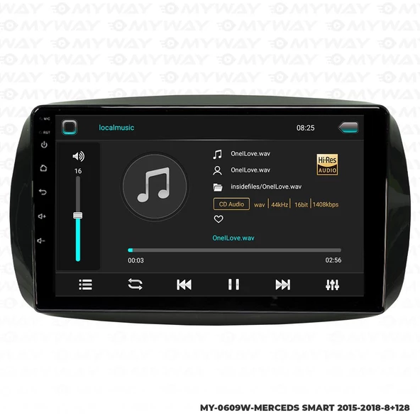 Araç Multimedya Mercedes Smart Android 12 Carplay 4Gb Ram + 64Gb Hdd 2015-2018 Navigasyon Ekran MYW - 2