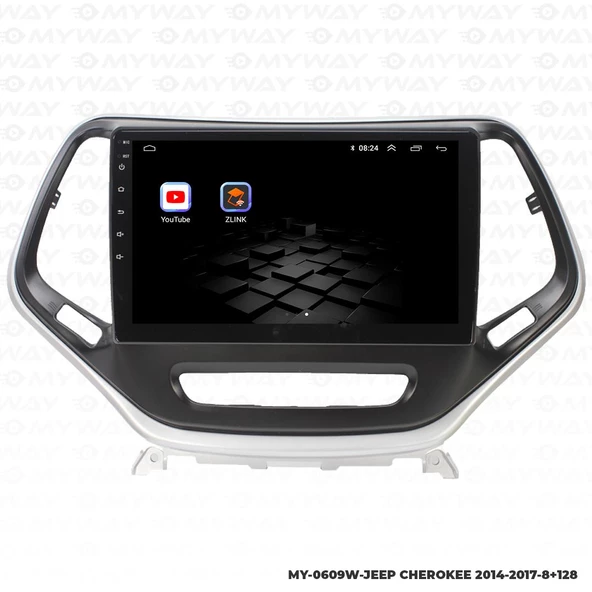 Araç Multimedya Jeep Cherokee Android 12 Carplay 4Gb Ram + 64Gb Hdd 2014-2017 Navigasyon Ekran MYW - 5