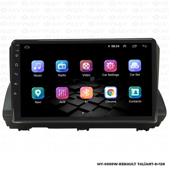Araç Multimedya Renault Taliant Android 12 Carplay 4Gb Ram + 64Gb Hdd Navigasyon Ekran MYW - Resim 7