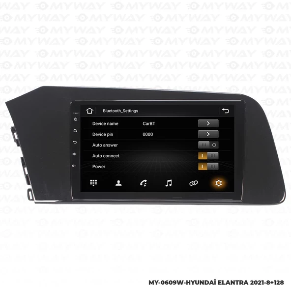 Araç Multimedya Hyundai Elantra Android 12 Carplay 4Gb Ram + 64Gb Hdd 2021 Navigasyon Ekran MYW - Resim 3