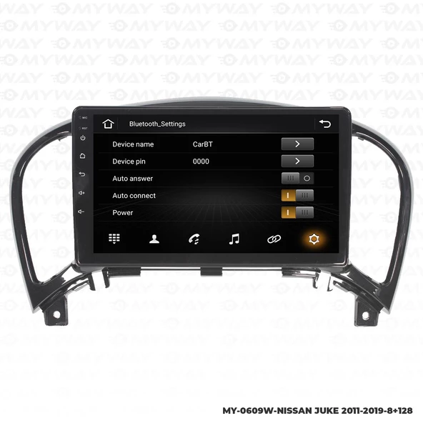 Araç Multimedya Nissan Juke Android 12 Carplay 4Gb Ram + 64Gb Hdd Navigasyon Ekran MYW - Resim 3