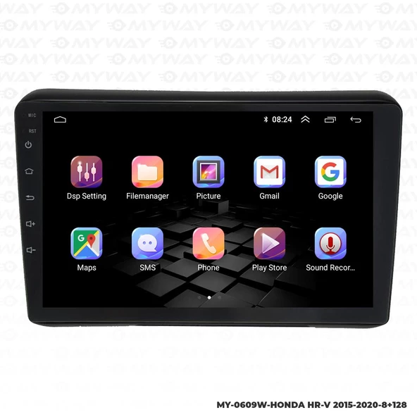 Araç Multimedya Honda Hrv Android 12 Carplay 4Gb Ram + 64Gb Hdd Navigasyon Ekran MYW - Resim 6
