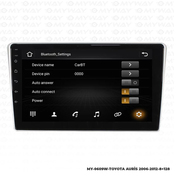 Araç Multimedya Toyota Auris Android 12 Carplay 4Gb Ram + 64Gb Hdd Navigasyon Ekran MYW - Resim 3