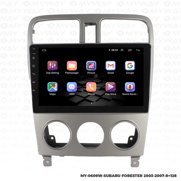 Araç Multimedya Subaru Forester Android 12 Carplay 4Gb Ram + 64Gb Hdd 2003-2007 Navigasyon Ekran MYW - Resim 6