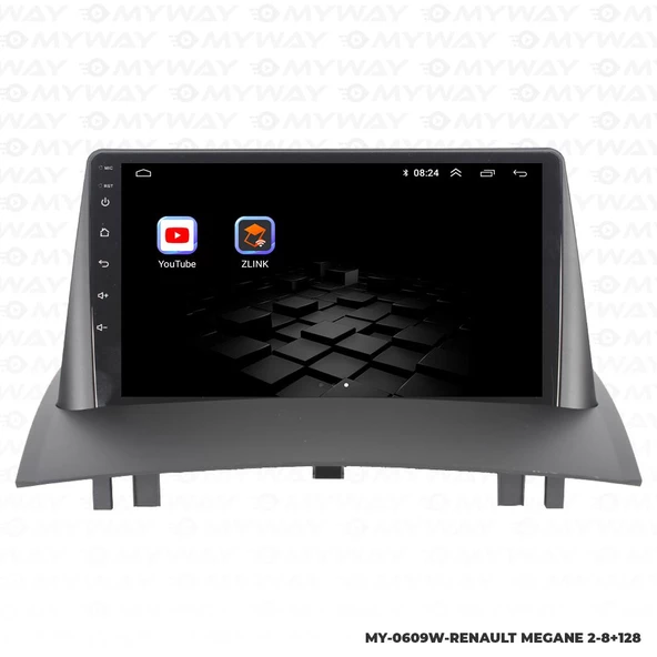 Araç Multimedya Renault Megane 2 Android 12 Carplay 4Gb Ram + 64Gb Hdd Navigasyon Ekran MYW - Resim 5