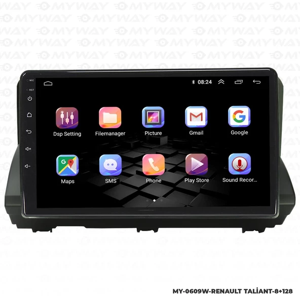 Araç Multimedya Renault Taliant Android 12 Carplay 4Gb Ram + 64Gb Hdd Navigasyon Ekran MYW - Resim 6