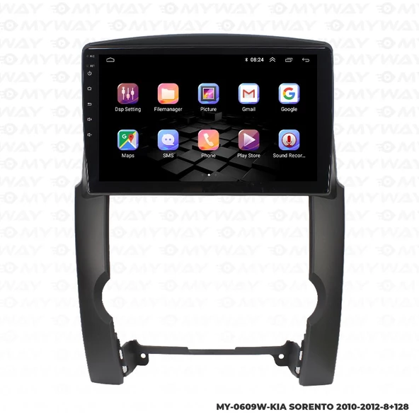 Araç Multimedya Kia Sorento Android 12 Carplay 4Gb Ram + 64Gb Hdd 2010-2012 Navigasyon Ekran MYW - Resim 6