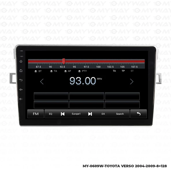 Araç Multimedya Toyota Verso Android 12 Carplay 4Gb Ram + 64Gb Hdd 2004-2009 Navigasyon Ekran MYW - Resim 4