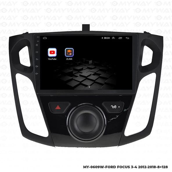 Araç Multimedya Ford Focus 4 Android 12 Carplay 4Gb Ram + 64Gb Hdd 2012-2018 Navigasyon Ekran MYW - 5