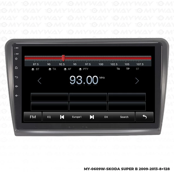 Araç Multimedya Skoda Superb Android 12 Carplay 4Gb Ram + 64Gb Hdd 2009-2013 Navigasyon Ekran MYW - Resim 4