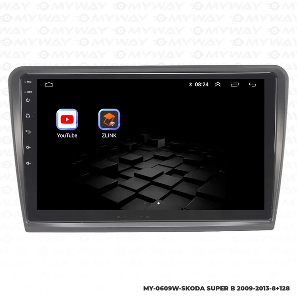 Araç Multimedya Skoda Superb Android 12 Carplay 4Gb Ram + 64Gb Hdd 2009-2013 Navigasyon Ekran MYW - Resim 5