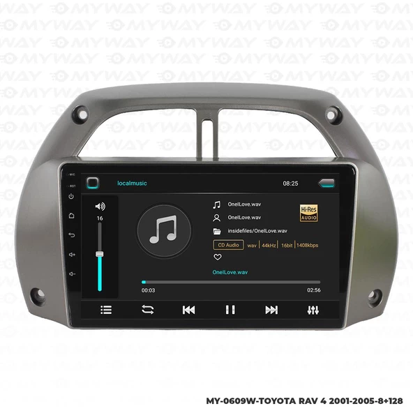 Araç Multimedya Toyota Rav 4 Android 12 Carplay 4Gb Ram + 64Gb Hdd 2001-2005 Navigasyon Ekran MYW - Resim 2