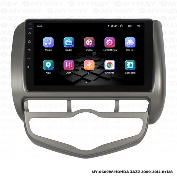 Araç Multimedya Honda Jazz Android 12 Carplay 4Gb Ram + 64Gb Hdd 2009-2012 Navigasyon Ekran MYW - Resim 7