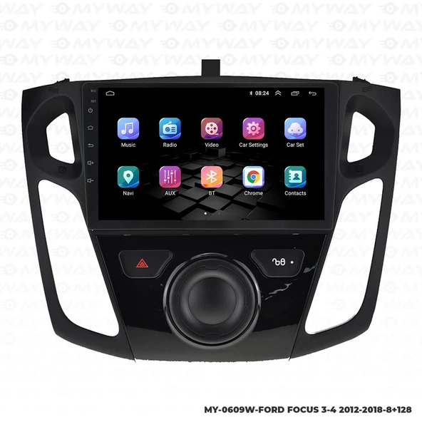 Araç Multimedya Ford Focus 4 Android 12 Carplay 4Gb Ram + 64Gb Hdd 2012-2018 Navigasyon Ekran MYW - 7