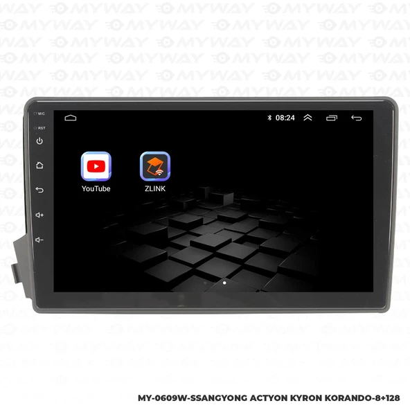 Araç Multimedya Ssangyong Actyon Android 12 Carplay 4Gb Ram + 64Gb Hdd Navigasyon Ekran MYW - Resim 5