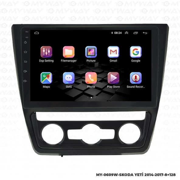 Araç Multimedya Skoda Yeti Android 12 Carplay 4Gb Ram + 64Gb Hdd 2014-2017 Navigasyon Ekran MYW - 6