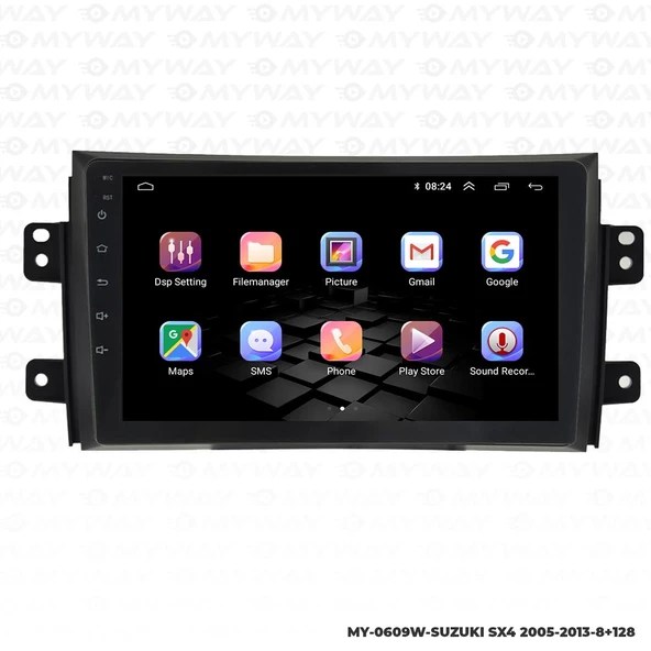 Araç Multimedya Suzuki Sx4 Android 12 Carplay 4Gb Ram + 64Gb Hdd Navigasyon Ekran MYW - Resim 6