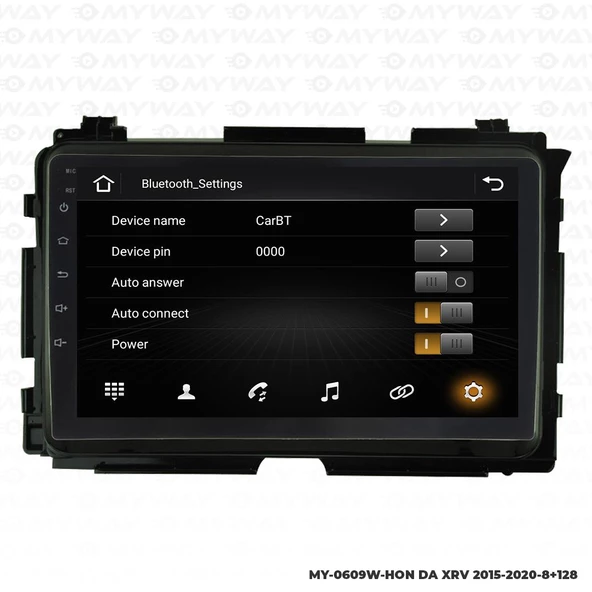 Araç Multimedya Honda Xrv Android 12 Carplay 4Gb Ram + 64Gb Hdd Navigasyon Ekran MYW - 3