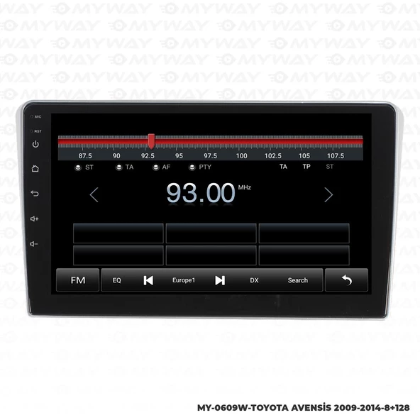 Araç Multimedya Toyota Avensis Android 12 Carplay 4Gb Ram + 64Gb Hdd 2009-2014 Navigasyon Ekran MYW - Resim 4