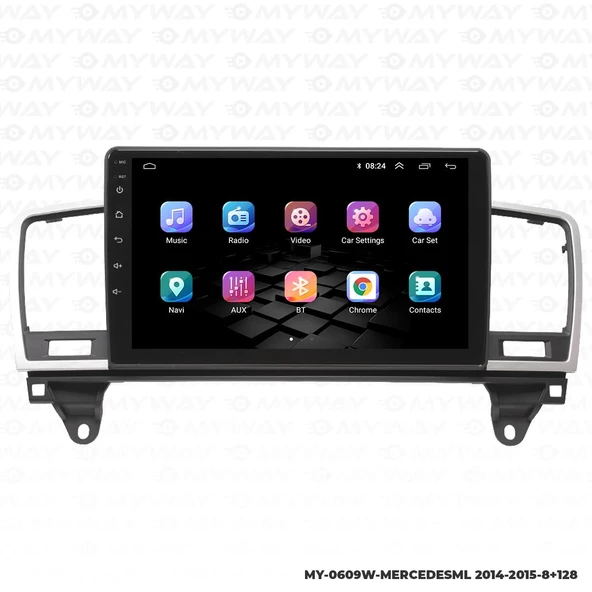 Araç Multimedya Mercedes Ml Android 12 Carplay 4Gb Ram + 64Gb Hdd 2014-2015 Navigasyon Ekran MYW - Resim 7